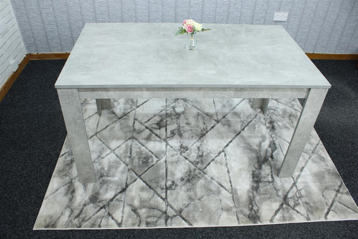 Wooden Dinning Table In Stone Grey Effect