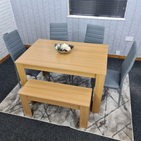 Dining Table Set with 4 Chairs Dining Room and Kitchen table set of 4, and Bench