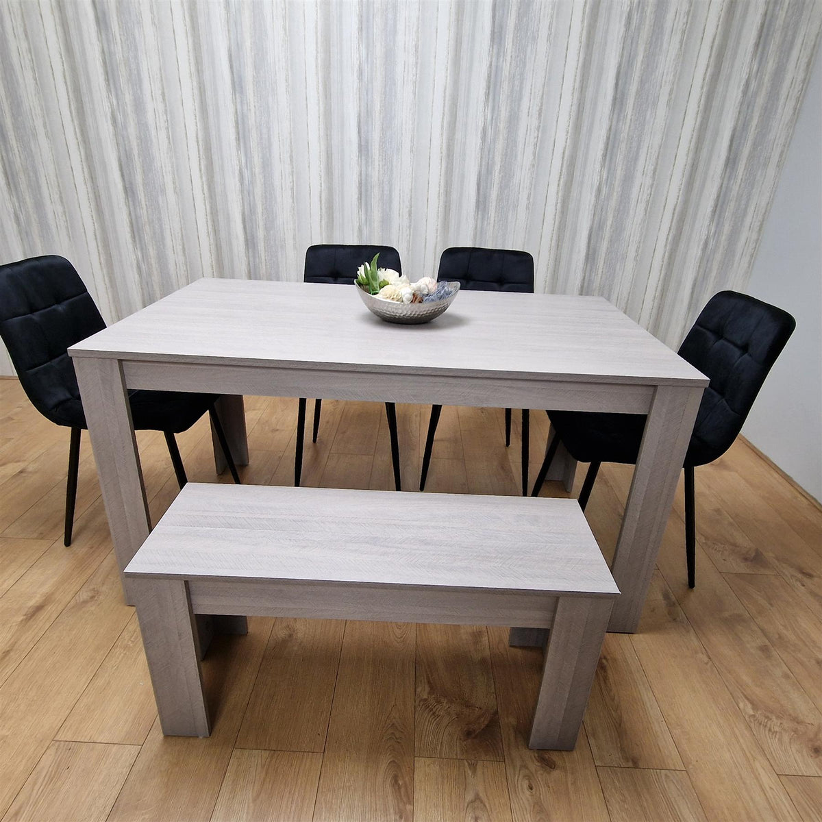 Dining Table Set with 4 Chairs Dining Room, Kitchen table set of 4, and Bench