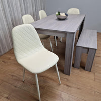 Dining Table Set with 4 Chairs Dining Room, Kitchen table set of 4, and Bench