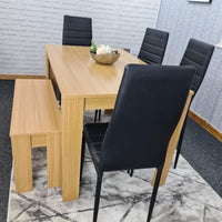 Dining Table Set with 4 Chairs Dining Room and Kitchen table set of 4, and Bench