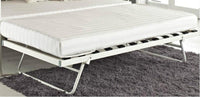 Daybed With Trundle white 3ft single bed and 1 mattress pull out metal guest room bedroom living room