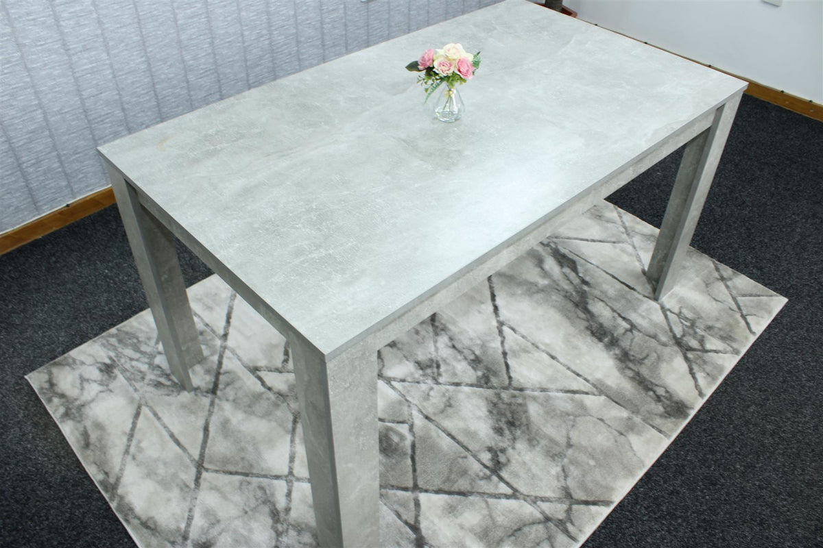 Wooden Dinning Table In Stone Grey Effect