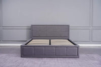 Ottoman Storage Bed grey 3ft single fabric wooden and 1 mattress bedroom