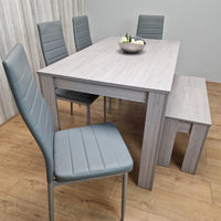 Dining Table Set with 4 Chairs Dining Room, Kitchen table set of 4, and Bench