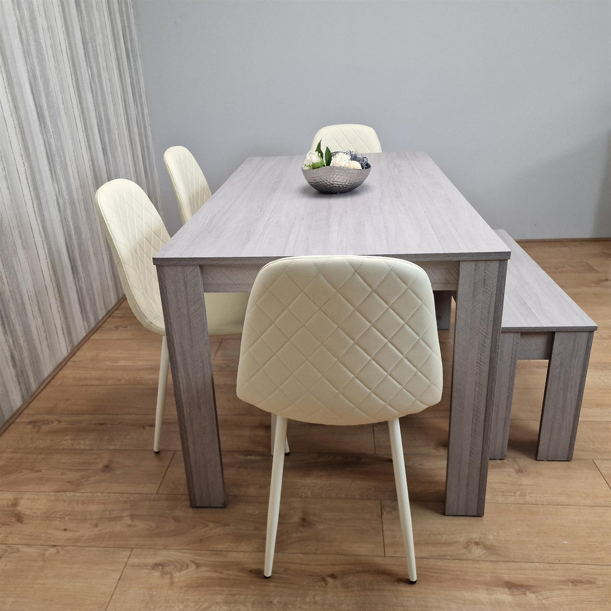 Dining Table Set with 4 Chairs Dining Room, Kitchen table set of 4, and Bench