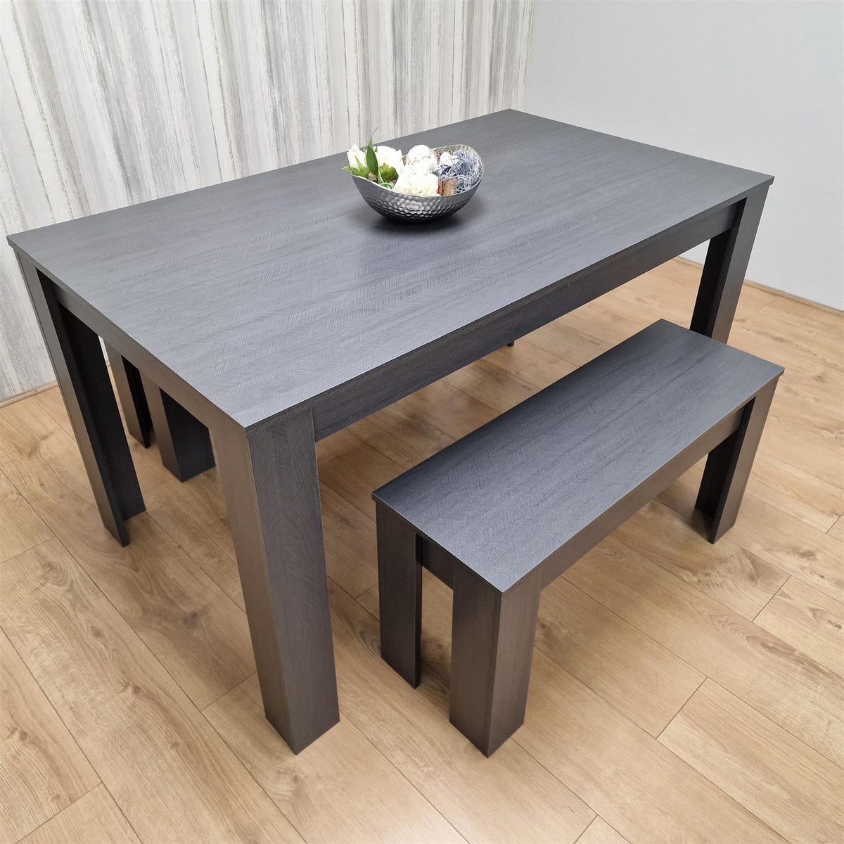 Dining Table Set with 2 Benches Dining Room and Kitchen table set of 2