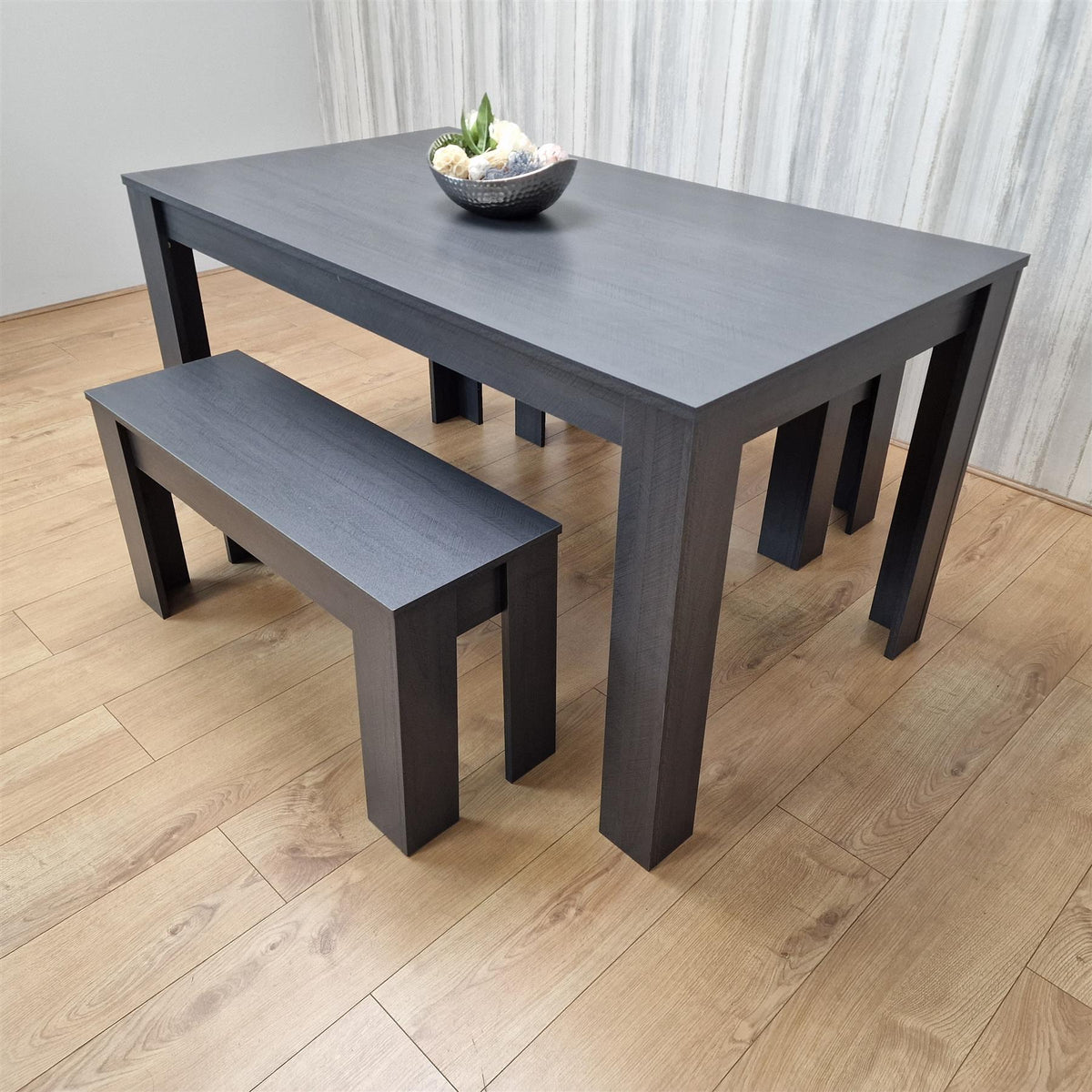 Dining Table Set with 2 Benches Dining Room and Kitchen table set of 2
