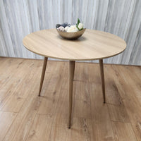 Dining Table Beige Wood Kitchen Place for 4 Seats, Dining Table Only (Beige H 75 x L 90 x W 90 cm)