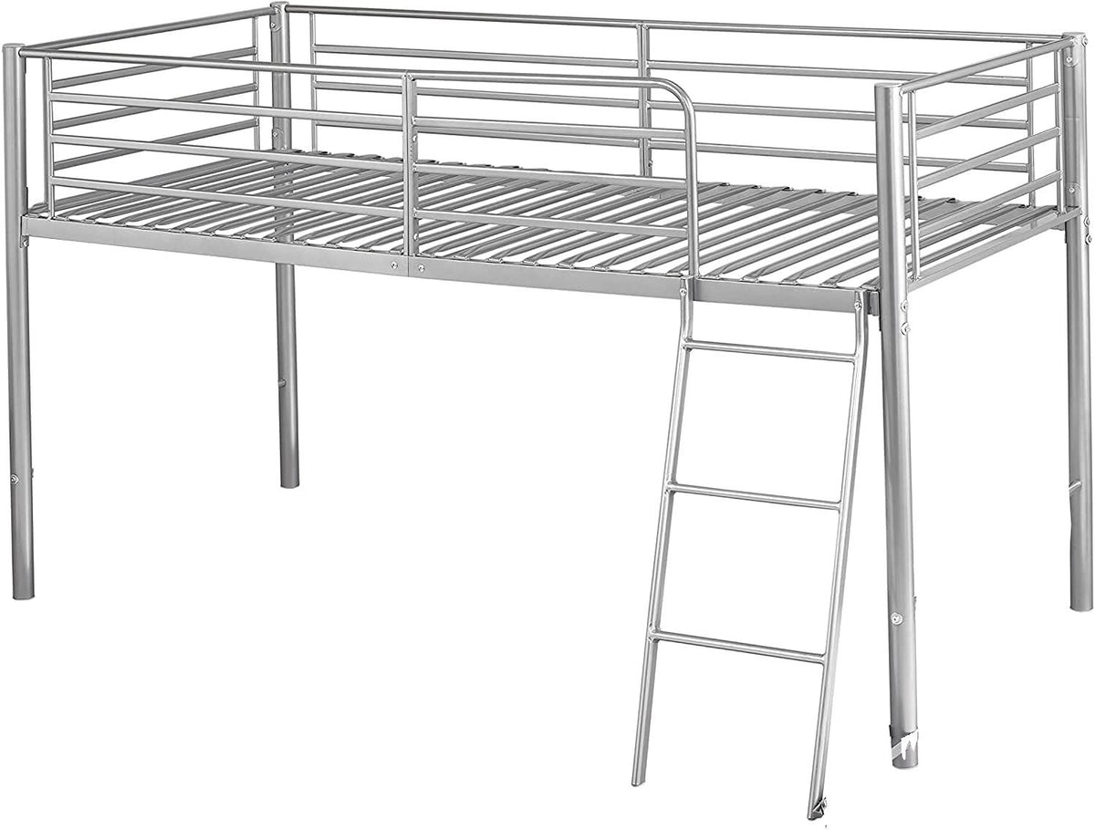 Mid Sleeper Bunk Bed kids 3ft single silver metal childrens bedroom furniture