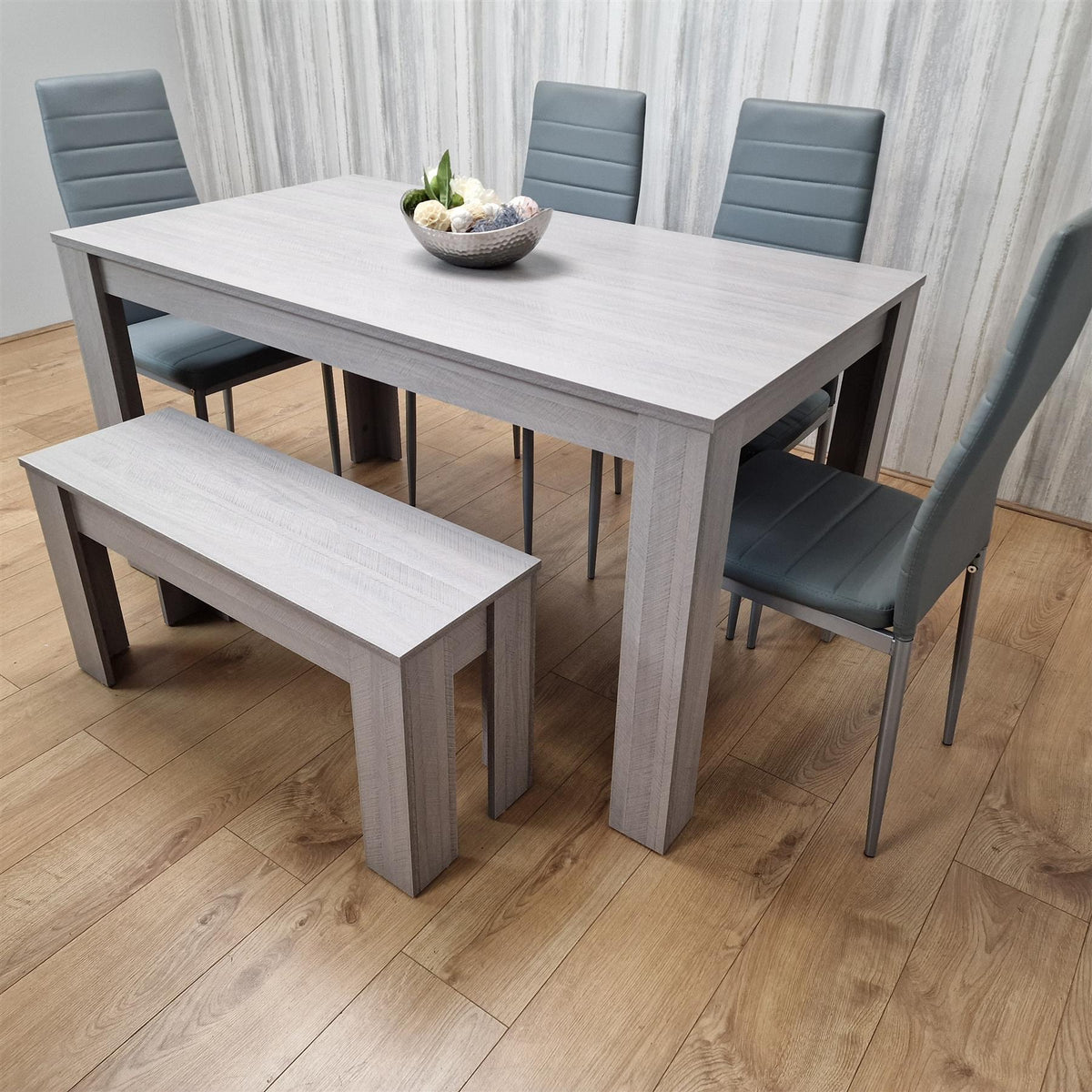 Dining Table Set with 4 Chairs Dining Room, Kitchen table set of 4, and Bench