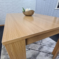 Dining Table Beige Wood Kitchen Place for 6 Seats, Dining Table Only (Beige H 75 x L 140 x W 80 cm)